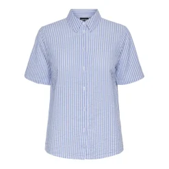 Chemise manches courtes Sally bleu en coton Sue