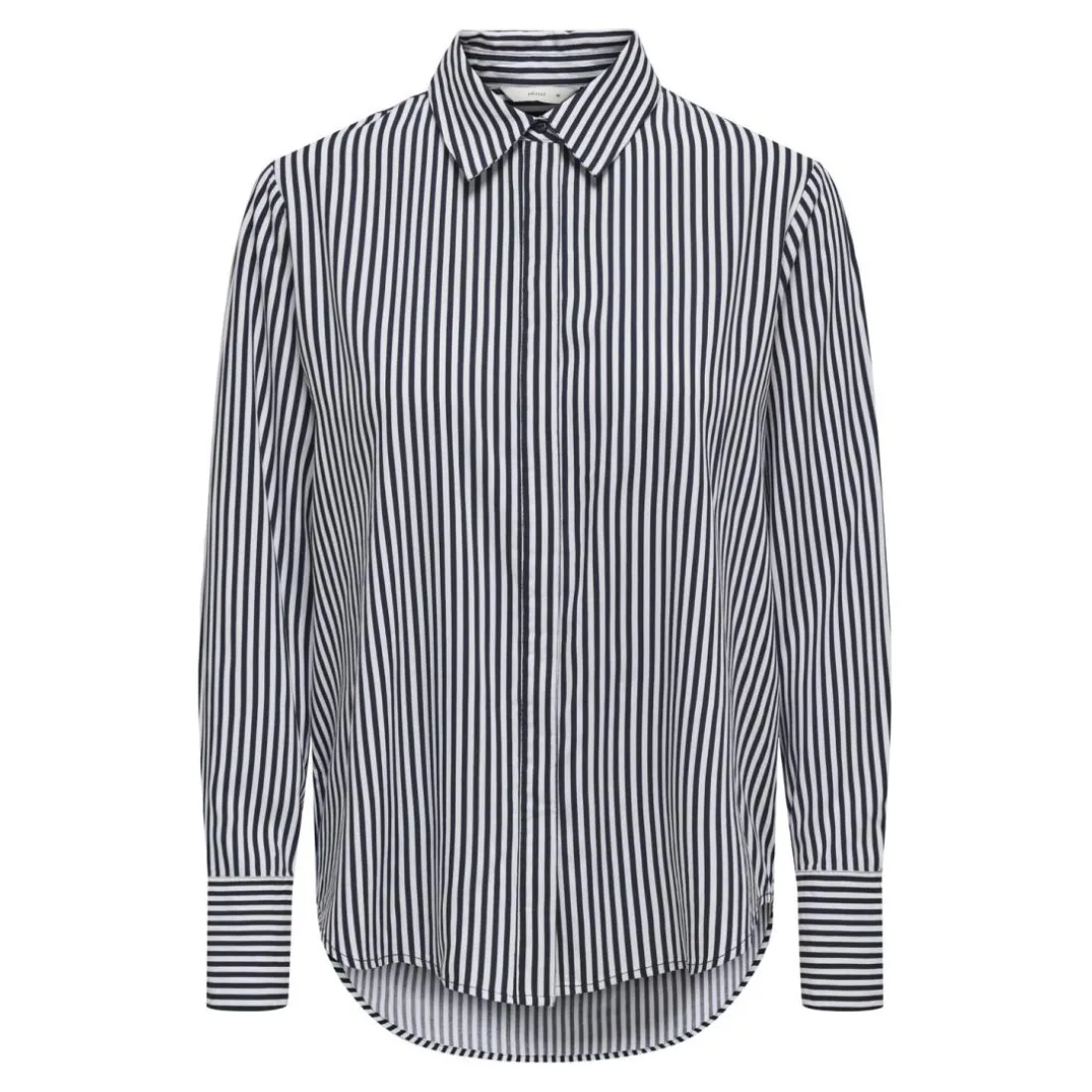 Chemise manches longues en viscose Ana noir;blanc