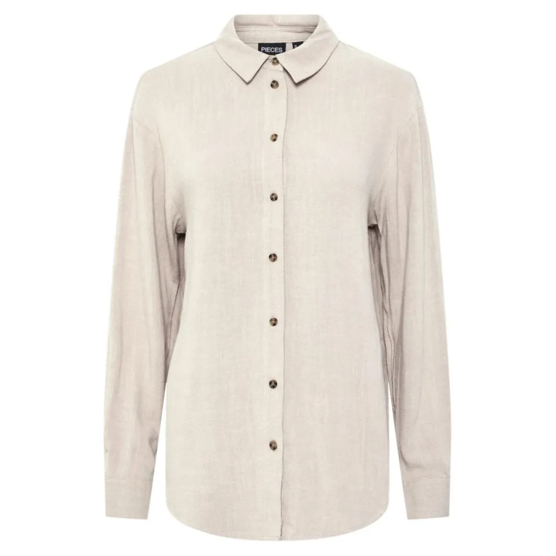 Chemise manches longues beige ficelle en viscose Vinsty Bree