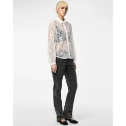 Chemise manches longues en dentelle Colline blanc Vivi