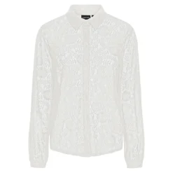 Chemise manches longues en dentelle Colline blanc Vivi