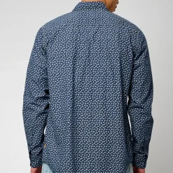 Chemise Manches Longues en coton BALEY bleu marine