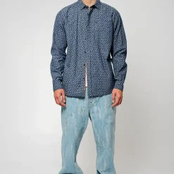 Chemise Manches Longues en coton BALEY bleu marine
