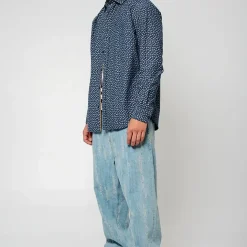 Chemise Manches Longues en coton BALEY bleu marine