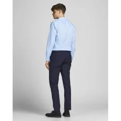 Chemise manches longues homme bleu ciel en coton
