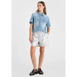 Chemise MONA bleu Iris en coton