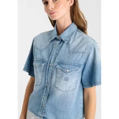Chemise MONA bleu Iris en coton