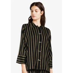 Chemise pyjama Noire Fémilet en viscose
