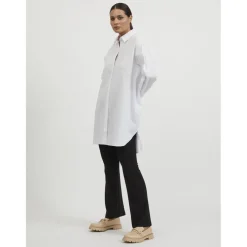 Chemise regular fit manches longues blanc en coton bio