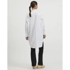 Chemise regular fit manches longues blanc en coton bio