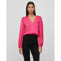 Chemise regular fit manches longues Rose