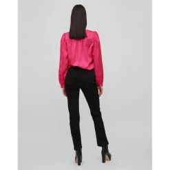 Chemise regular fit manches longues Rose