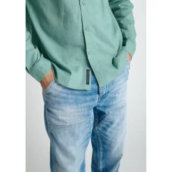 Chemise RELIS vert Theo en coton