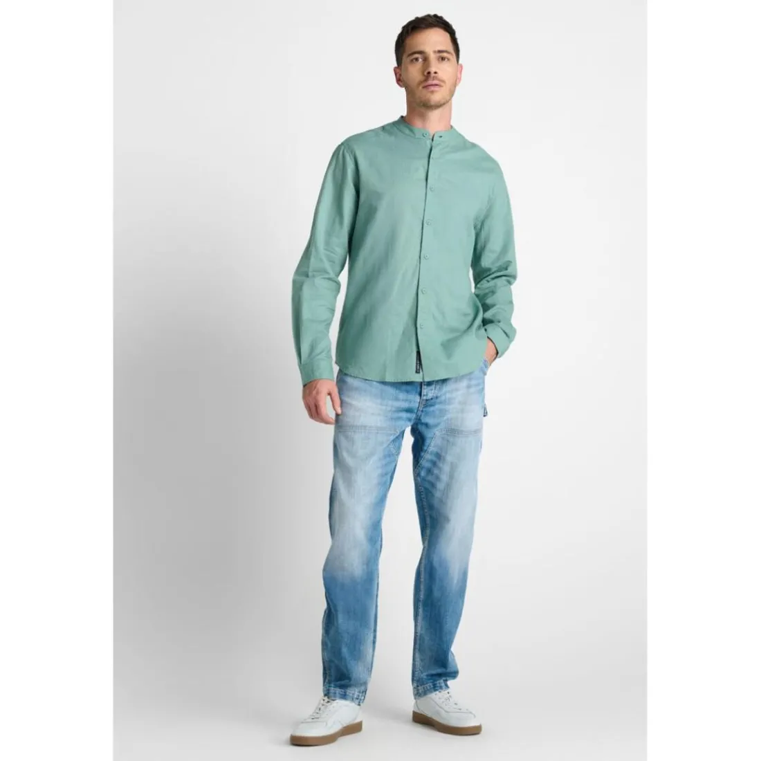 Chemise RELIS vert Theo en coton