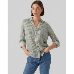 Chemises Verte en viscose Sam