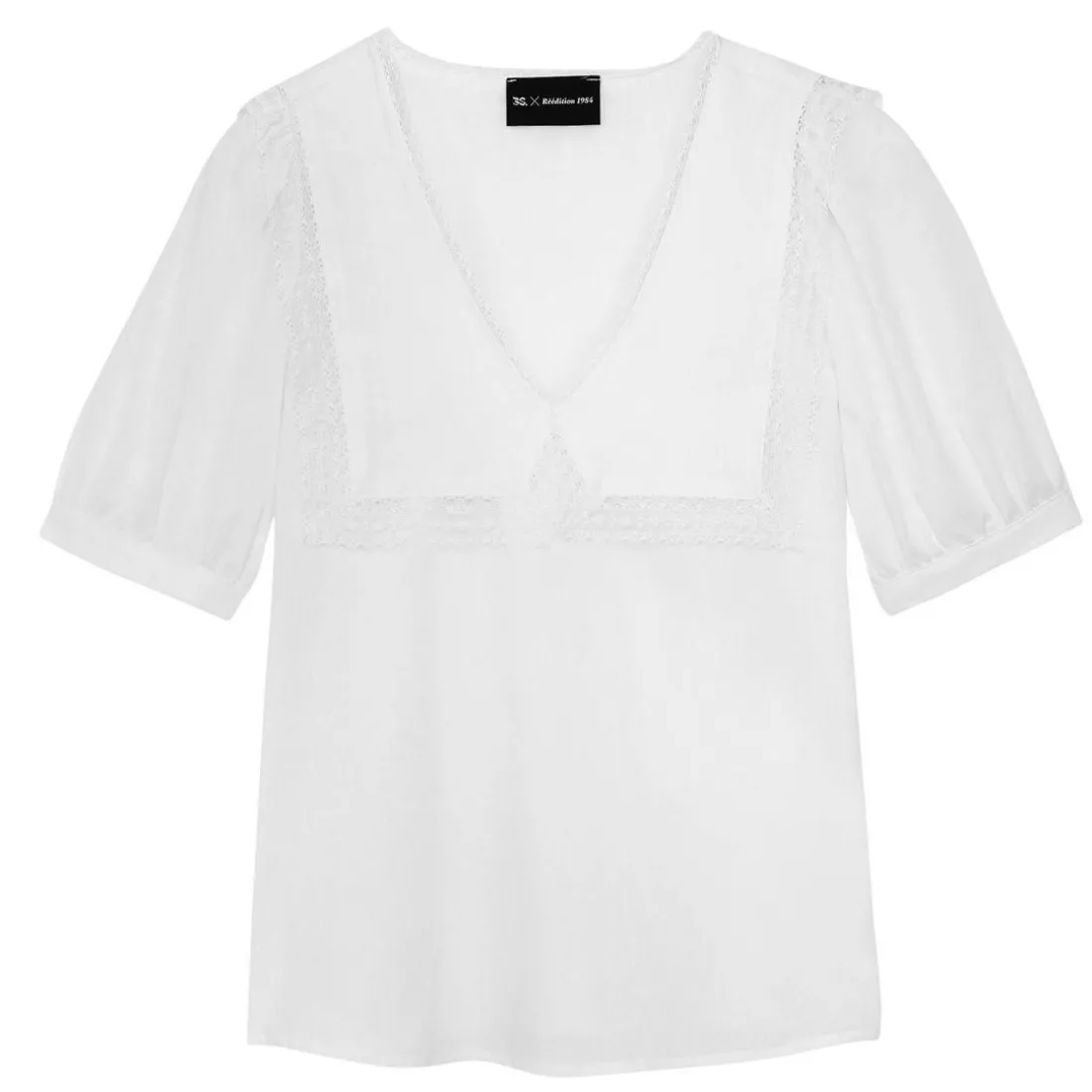 Chemisier col marin maxi réédition Bérénice blanc