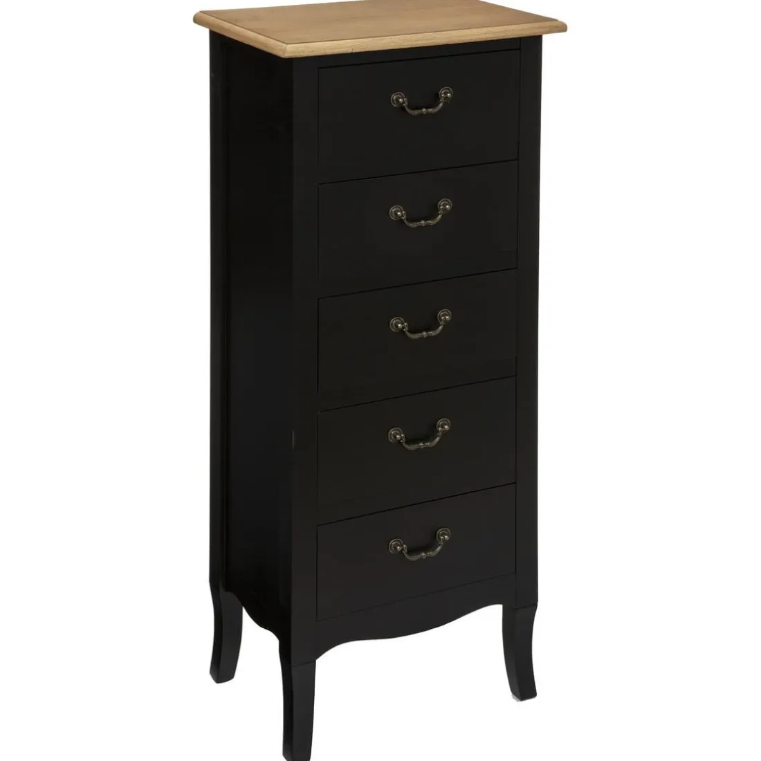 Chiffonier 5 Tiroir Noir Chrysa