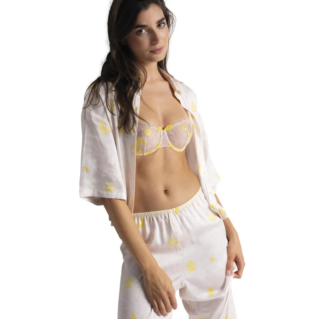 Chloé - Haut de pyjama manches trois quart floral