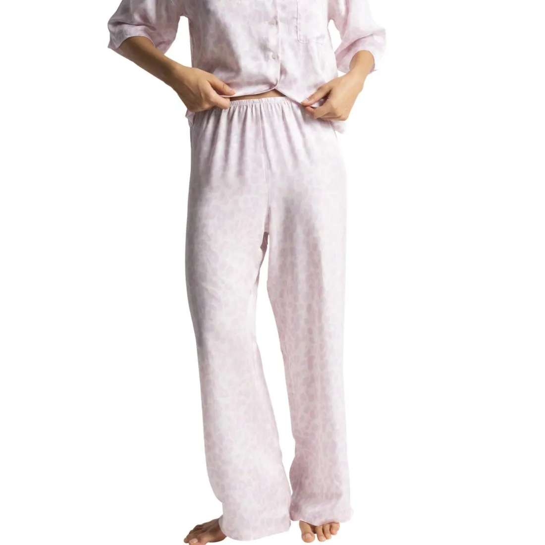 Chloé - bas de pyjama long imprimé blanc