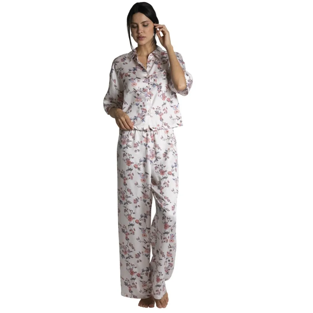 Chloé - bas de pyjama long imprimé multicolore