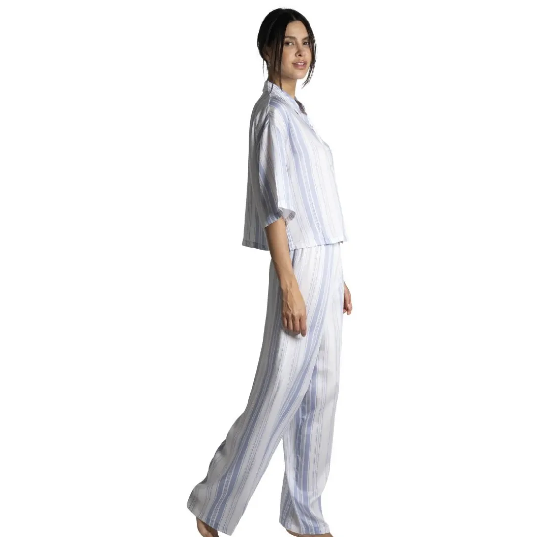 Chloé - Haut de pyjama manches courtes multicolore blanc