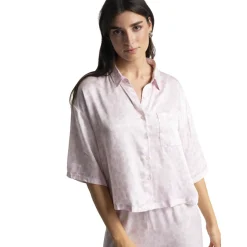 Chloé - Haut de pyjama manches trois quart rose