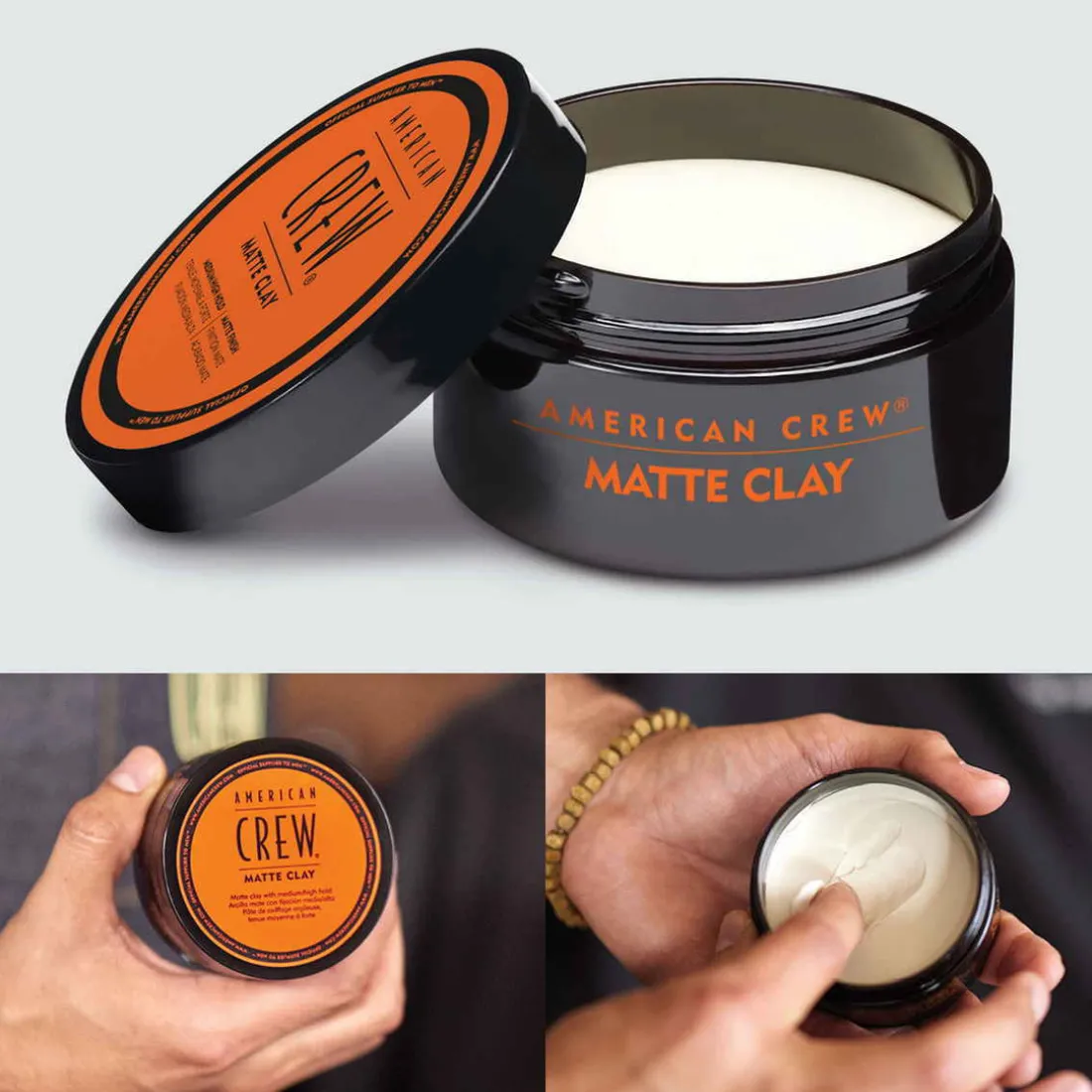 Cire Cheveux pour Homme Fixation Moyenne à Forte & Fini Mat et Soyeux