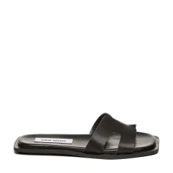 Claquettes Sofia en cuir noir
