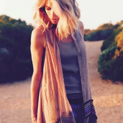 Coachella - Pareo marron en coton