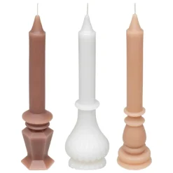 Coffret 3 bougies Little cottage blanc et rose