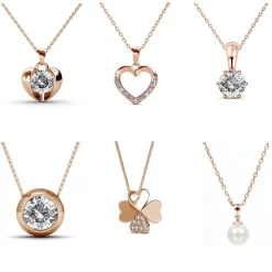 Coffret Cadeaux Cœur 14 Bijoux Finition Or Rosée