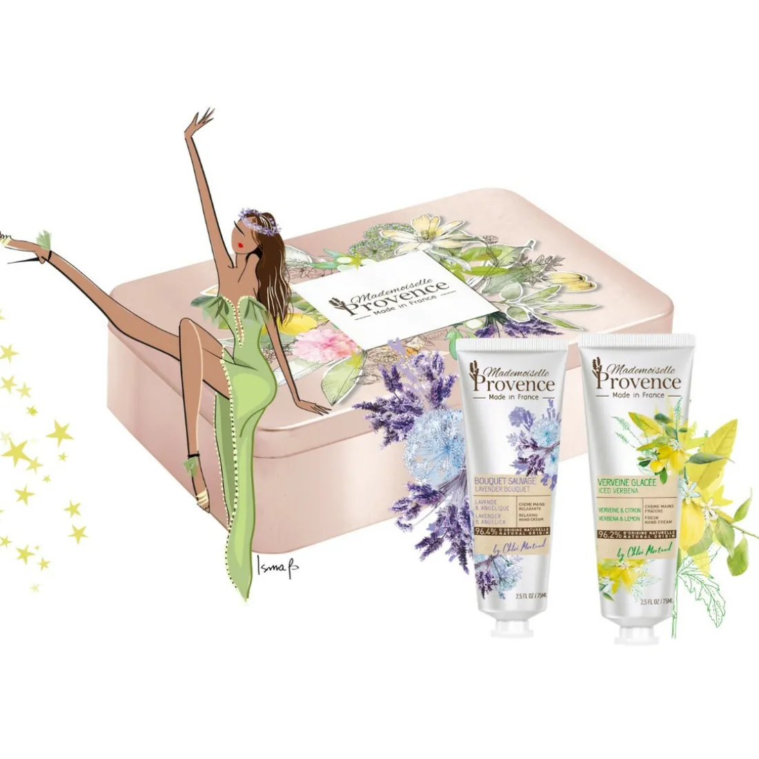 Coffret Ecrin Crèmes Mains Naturelle Duo Léger - Verveine & Citron Et Lavande & Angélique
