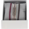Coffret Les Interchangeables A49379 - Jonc Ruban 4 mm Fabric Ornements Or Rose / Cristal Les Interchangeables