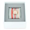 Coffret Les Interchangeables A57203 - Montre Ruban Bracelet Corail Boîtier Doré Rose Femme