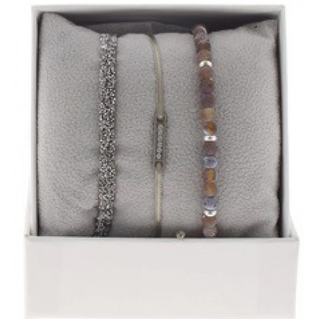 Coffret Les Interchangeables A48541 - Strass Box Mini Plaque Ligne Ornements Palladium / Cristal Les Interchangeables
