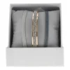 Coffret Les Interchangeables A49407 - Jonc Ruban 4 mm Fabric Ornements Or Rose / Cristal Les Interchangeables