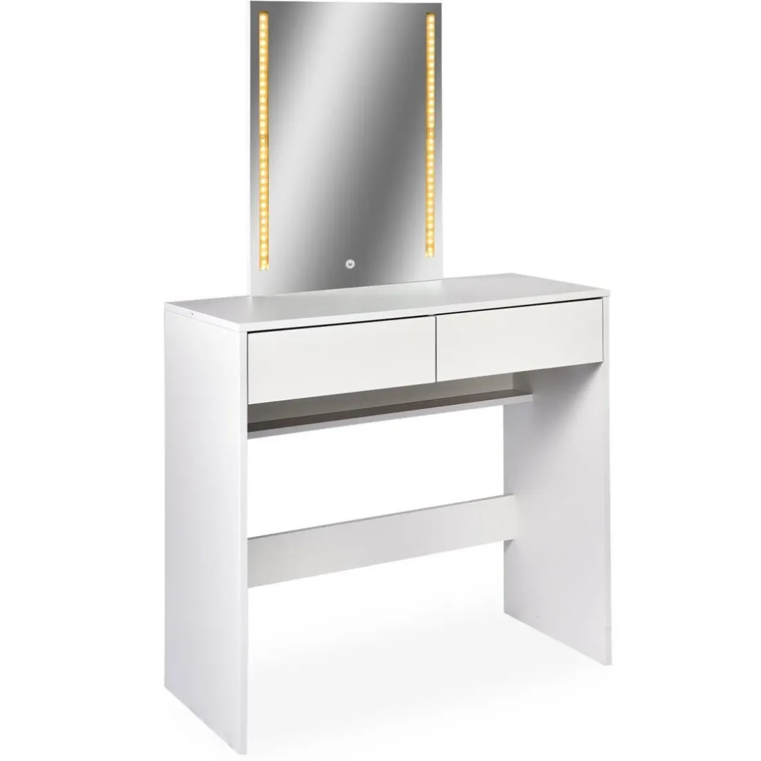 Coiffeuse avec miroir LED Talisma Blanc