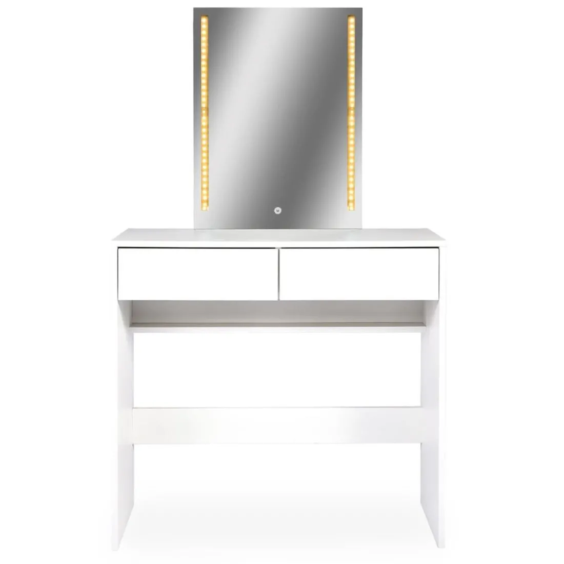 Coiffeuse avec miroir LED Talisma Blanc