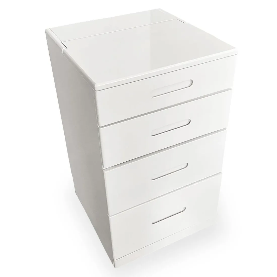 Coiffeuse compacte avec miroir LED, tiroir et pouf intégré Germina Blanc
