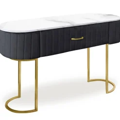 Coiffeuse Paloma 1 tiroir Velours Noir