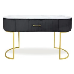 Coiffeuse Paloma 1 tiroir Velours Noir