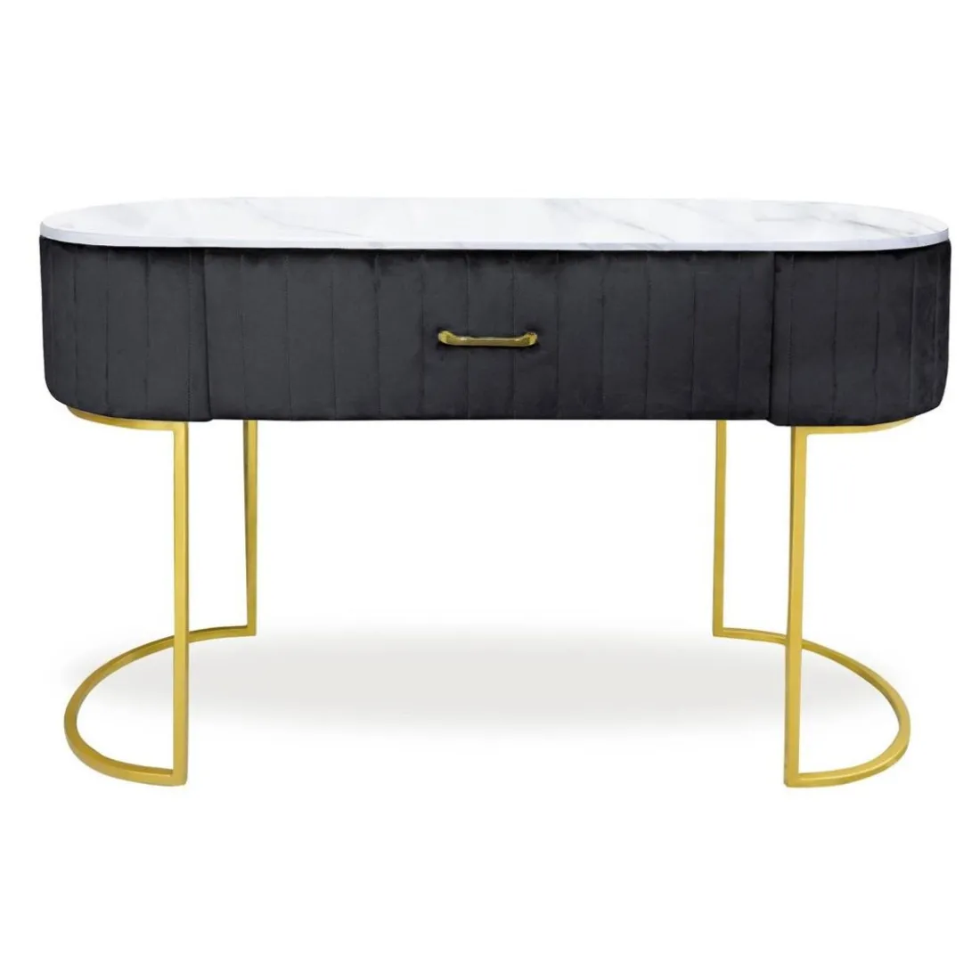 Coiffeuse Paloma 1 tiroir Velours Noir