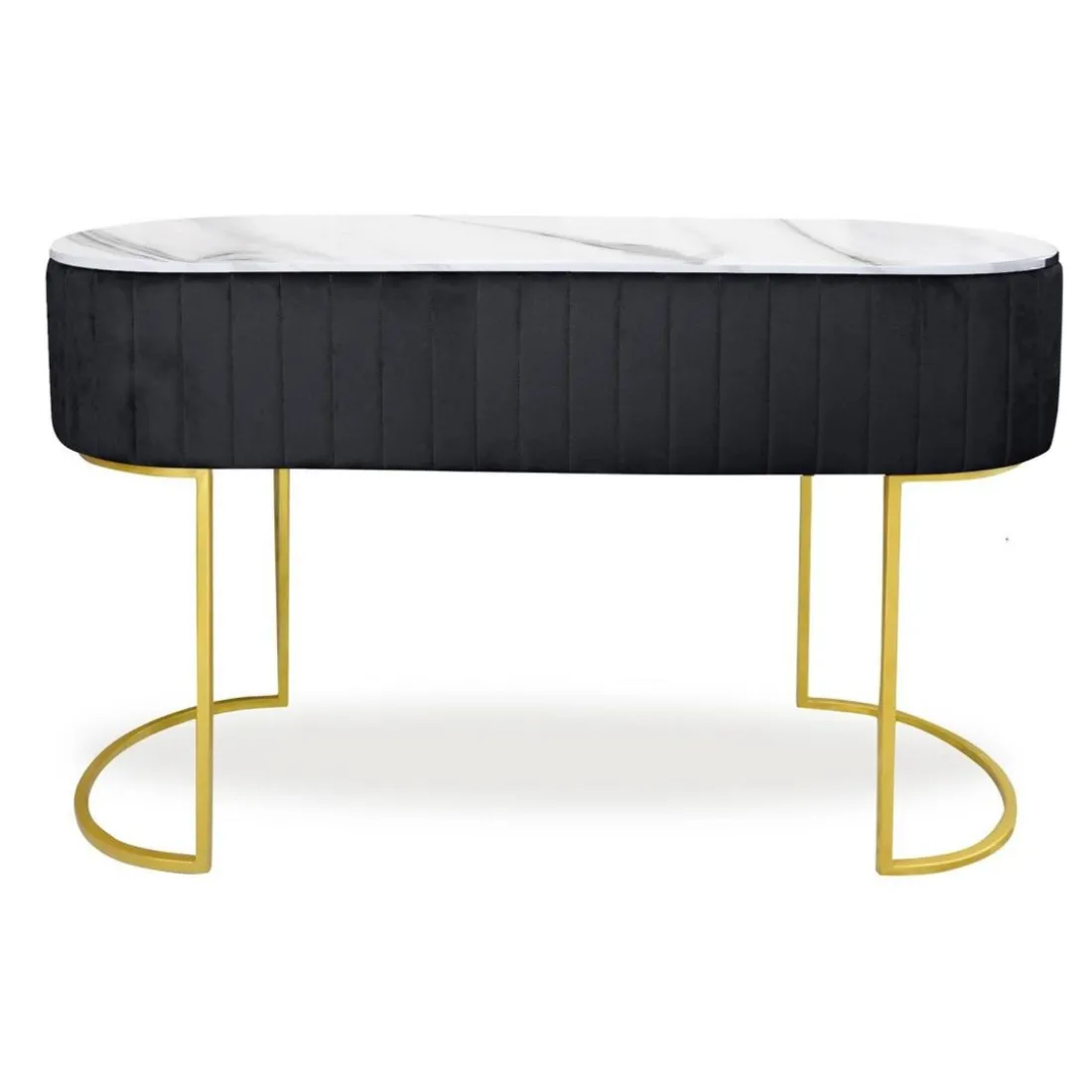 Coiffeuse Paloma 1 tiroir Velours Noir