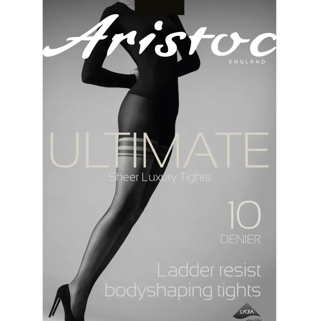 Collant amincissant 10D noir en nylon