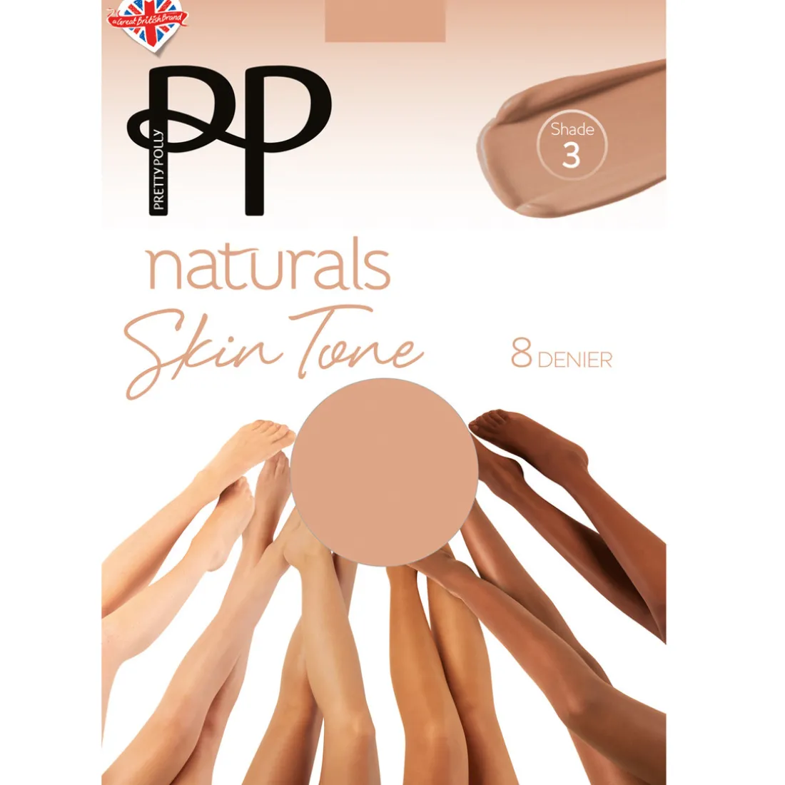 Collant 8D beige en nylon