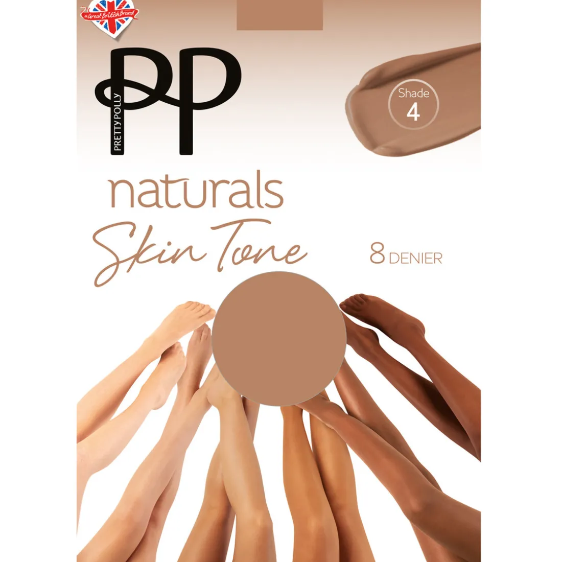 Collant 8D beige foncé en nylon