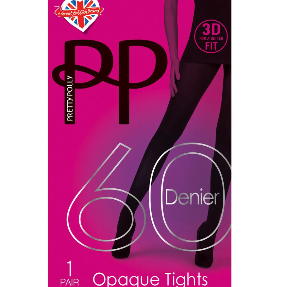 Collant opaque 60D noir en nylon