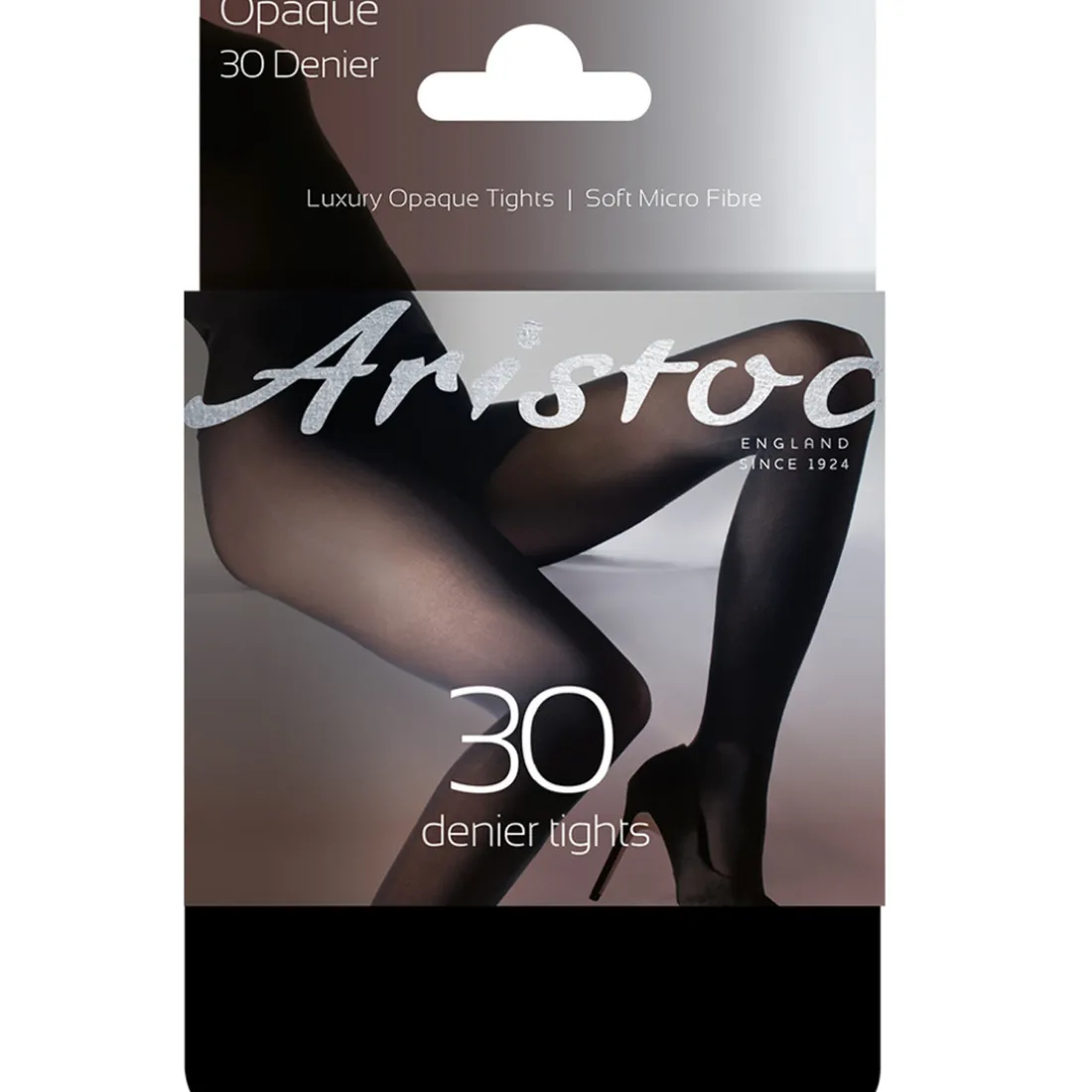 Collant opaque microfibre 30D noir