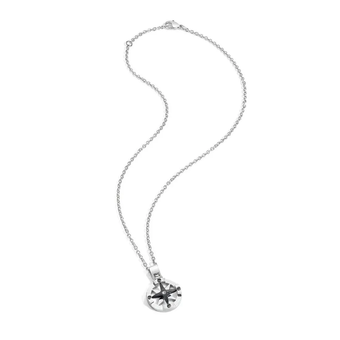 Collier et pendentif Sector SADQ01 - Collier et pendentif Etoile Argenté Homme