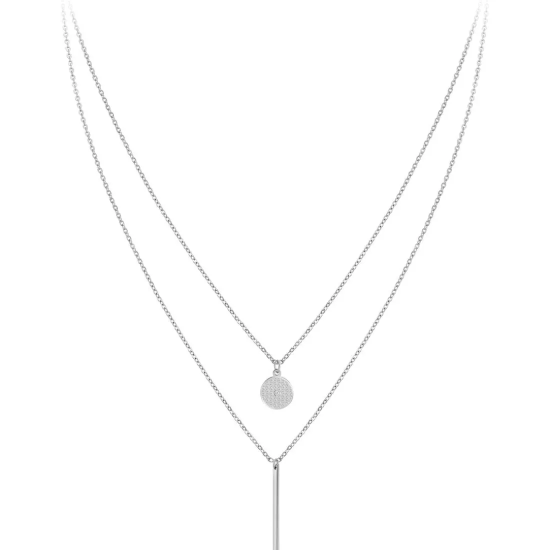 Collier Femme So Charm - BD2728-ARGENT-DIAMANT - Collier Mode Argenté